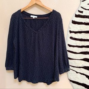 ANTHROPOLOGIE ERI + ALI LS Waffle Knit Shirt